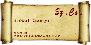 Szóbel Csenge névjegykártya